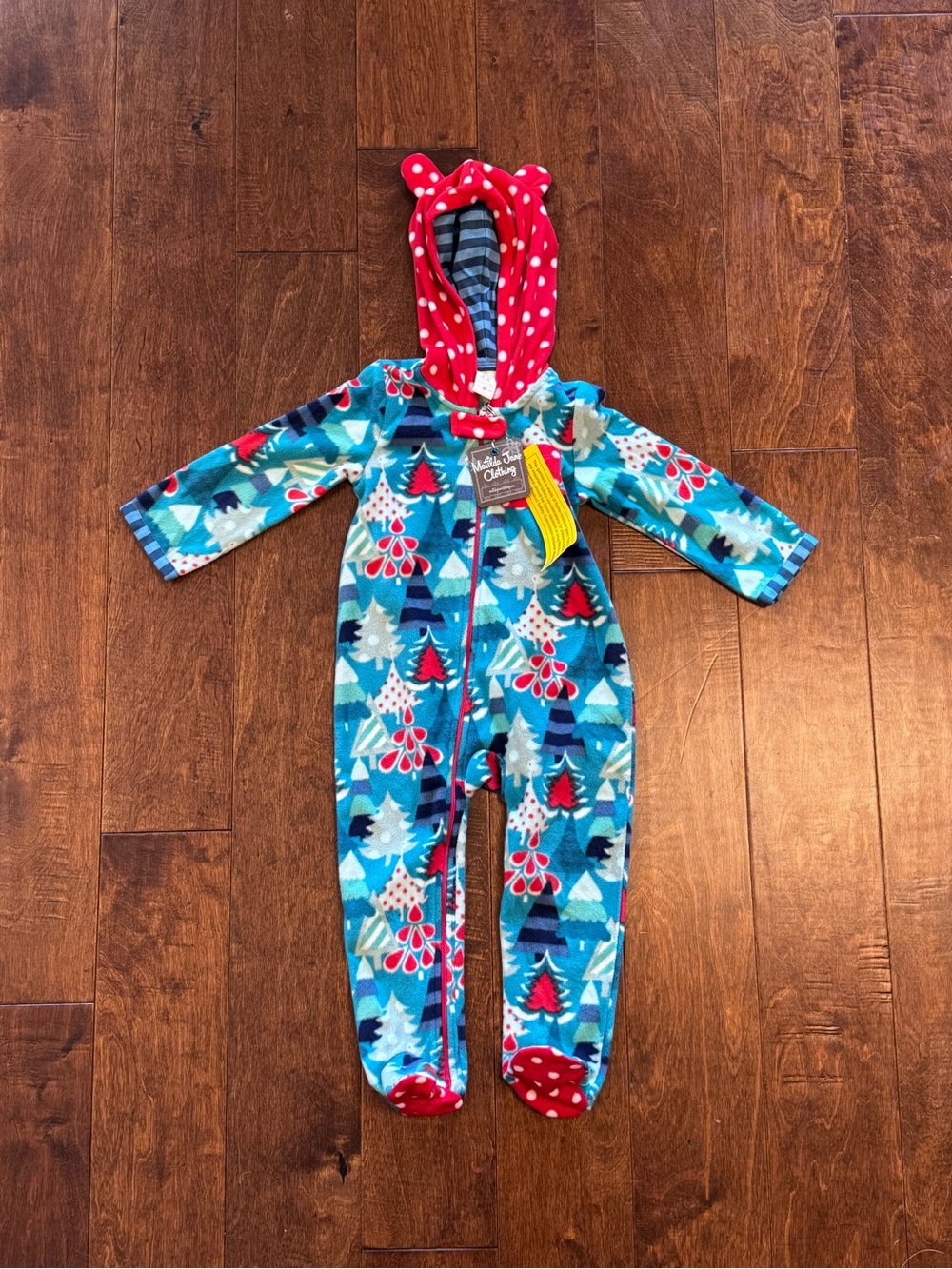 NWT Matilda Jane "Too Cute" Fleece Hooded Pajamas - 18-24M